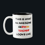 Tasse 2 Couleurs enseignant allemand génial<br><div class="desc">enseignant allemand génial</div>