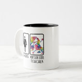 Tasse 2 Couleurs Enseignant amusant Montessori Enseignant (Devant gauche)