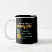 Tasse 2 Couleurs Enseignant Ananas Apprendre Comme Un (Gauche)
