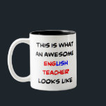 Tasse 2 Couleurs enseignant d'anglais génial<br><div class="desc">Enseignant d'anglais génial</div>