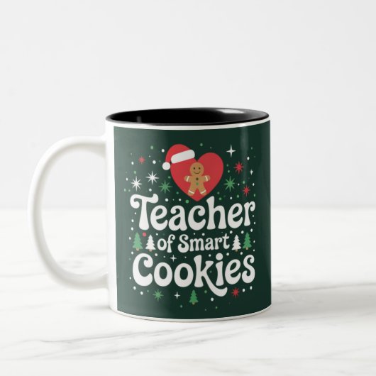 Tasse 2 Couleurs Enseignant de Noël de Smart Cookies (Gauche)