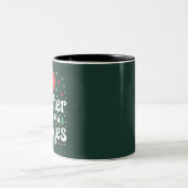 Tasse 2 Couleurs Enseignant de Noël de Smart Cookies (Centre)