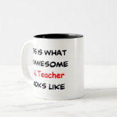 Tasse 2 Couleurs enseignant d'esl, génial (Devant gauche)