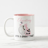 Tasse 2 Couleurs Enseignant éffrayant Halloween (Gauche)