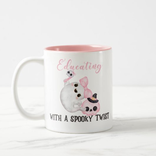 Tasse 2 Couleurs Enseignant éffrayant Halloween (Gauche)