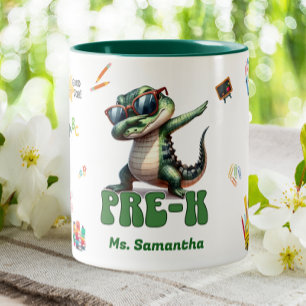 Tasse 2 Couleurs Enseignant élémentaire de pré-maternelle Alligator
