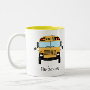 Tasse 2 Couleurs Enseignant en classe ou conducteur de bus scolaire