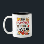 Tasse 2 Couleurs Enseignant Espagnol En Espanol Por Favoriser<br><div class="desc">Un joli cadeau bilingue pour professeur d'espagnol ou professeur de langue étrangère. Design offre de beaux graphismes relatifs à l'Espagne et la culture espagnole</div>