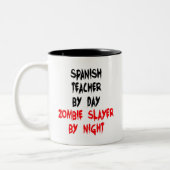 Tasse 2 Couleurs Enseignant espagnol Zombie Slayer (Gauche)