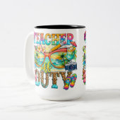 Tasse 2 Couleurs Enseignant hors service (Devant gauche)
