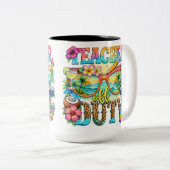 Tasse 2 Couleurs Enseignant hors service (Devant droit)