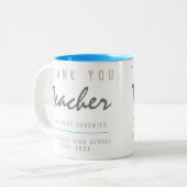 Tasse 2 Couleurs Enseignant Merci (Devant gauche)