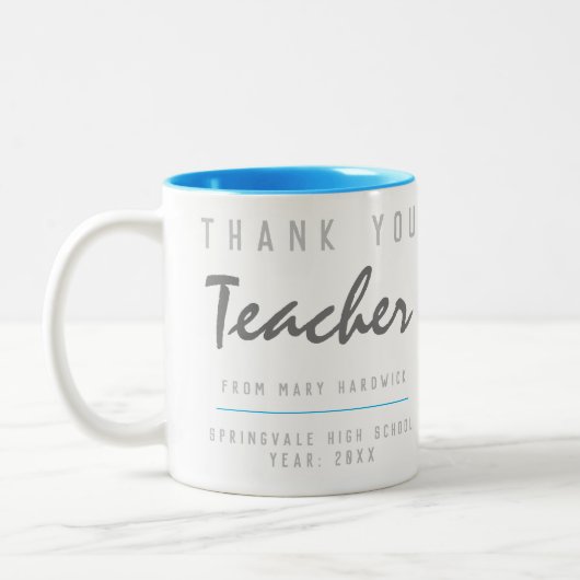 Tasse 2 Couleurs Enseignant Merci (Gauche)