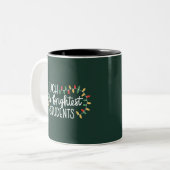 Tasse 2 Couleurs Enseignant Noël J'Enseigne Les Étudiants Les Plus (Devant gauche)