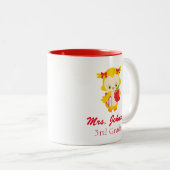 Tasse 2 Couleurs Enseignant Owl (Devant droit)