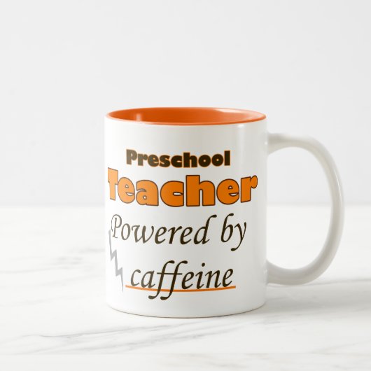 Tasse 2 Couleurs Enseignant préscolaire stimulé par la caféine (Droit)