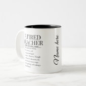 Tasse 2 Couleurs Enseignant retraité (Devant gauche)