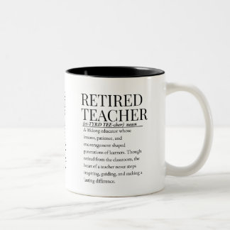 Tasse 2 Couleurs Enseignant retraité