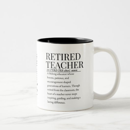 Tasse 2 Couleurs Enseignant retraité (Droit)