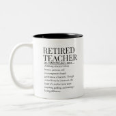 Tasse 2 Couleurs Enseignant retraité (Gauche)
