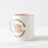 Tasse 2 Couleurs Enseignants Anglais Amateurs De Café Citation Drôl (Devant gauche)