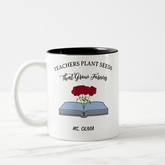 Tasse 2 Couleurs Enseignants Plante Seeds - merci Enseignant cadeau (Gauche)