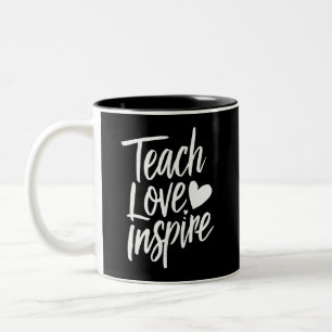 Tasse 2 Couleurs Enseigner Amour Inspirer Cadeau de la Fête des Ens