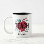 Tasse 2 Couleurs Enseigner Comme Un Patron Professeur Personnalisé (Gauche)