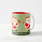 Tasse 2 Couleurs Ensemble de Noël de baseball (Devant droit)