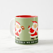 Tasse 2 Couleurs Ensemble de Noël de baseball (Devant gauche)