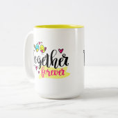 Tasse 2 Couleurs Ensemble pour toujours (Devant gauche)