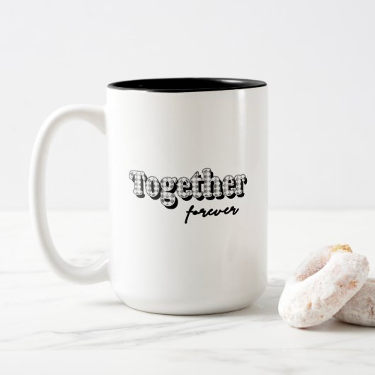 Tasse 2 Couleurs Ensemble pour toujours (Avec donut)