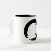 Tasse 2 Couleurs Enso avec "avec le texte de kanji d'amour" (Devant gauche)