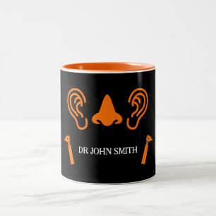 Tasse 2 Couleurs ENT Otolaryngologie Otorhinolaryngologue