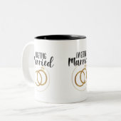 Tasse 2 Couleurs Enterrement de vie de jeune fille, je me marie  (Devant gauche)