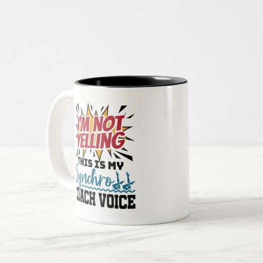 Tasse 2 Couleurs Entraîneur synchrone de natation (Devant gauche)