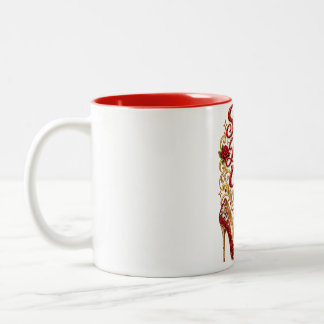 Tasse 2 Couleurs Entrer dans mon anniversaire avec courage et foi