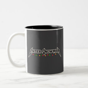 Tasse 2 Couleurs Entrez Bonhomme de neige Noël Rocker Hiver Rock Mé