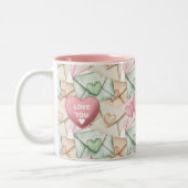 Tasse 2 Couleurs Envelopes et cœurs de la Saint-Valentin (Gauche)