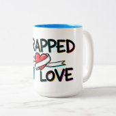 Tasse 2 Couleurs Enveloppé d'amour (Devant droit)