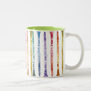 Tasse 2 Couleurs Enveloppe d'arc-en-ciel de clarinette