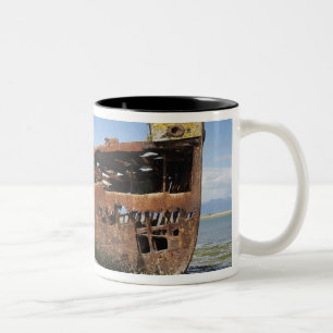 Tasse 2 Couleurs Épave du Janie Seddon, Motueka, Nelson