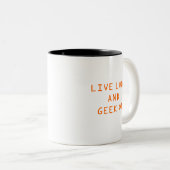 Tasse 2 Couleurs Epbot : Long vivant et geek dessus ! (Devant droit)