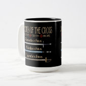 Tasse 2 Couleurs Épées Des Fans De Croix Dresde (Devant gauche)