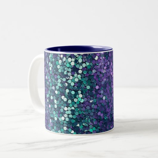 Tasse 2 Couleurs Épersion de sirène d'aqua pourpre (Devant gauche)