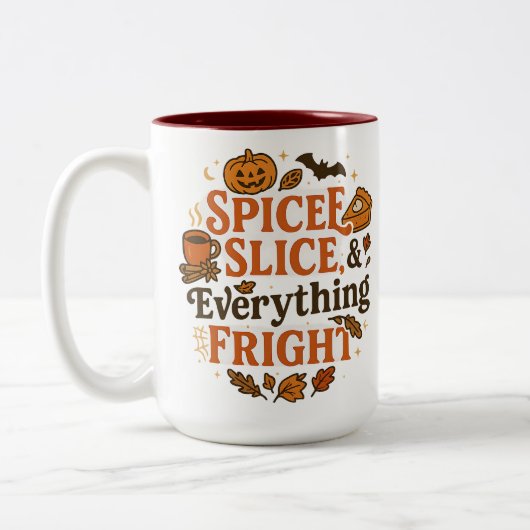 Tasse 2 Couleurs Épice, tranche et tout effroi | Halloween (Gauche)
