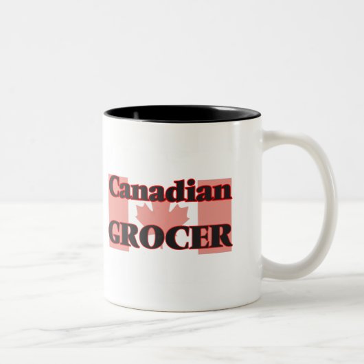 Tasse 2 Couleurs Épicier canadienne (Droit)
