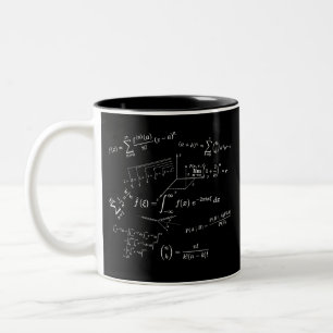Tasse 2 Couleurs équations mathématiques et formules, calcul, algèb