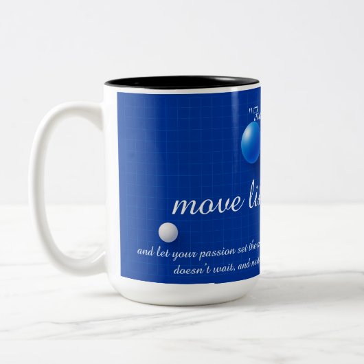 Tasse 2 Couleurs Équilibre céleste sur une grille numérique (Gauche)
