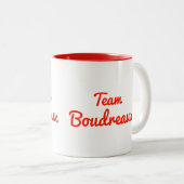 Tasse 2 Couleurs Équipe Boudreaux (Devant droit)